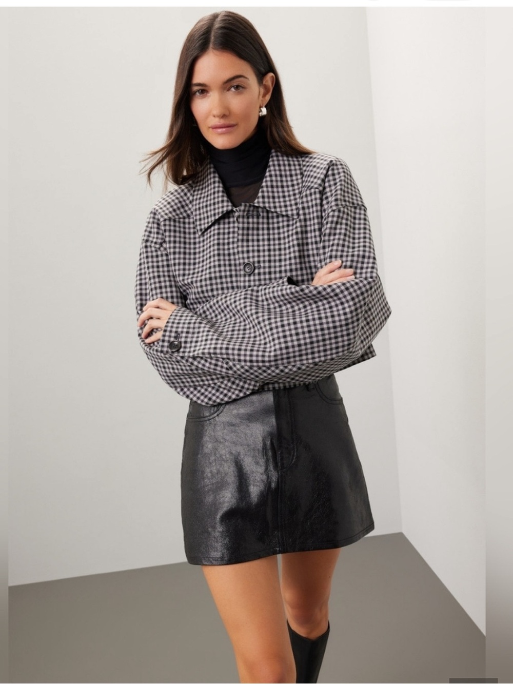 New DL 1961 Alma Faux leather mini skirt